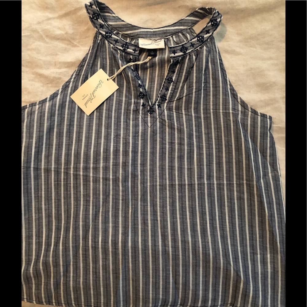 Universal Thread Blue Striped Tank Top